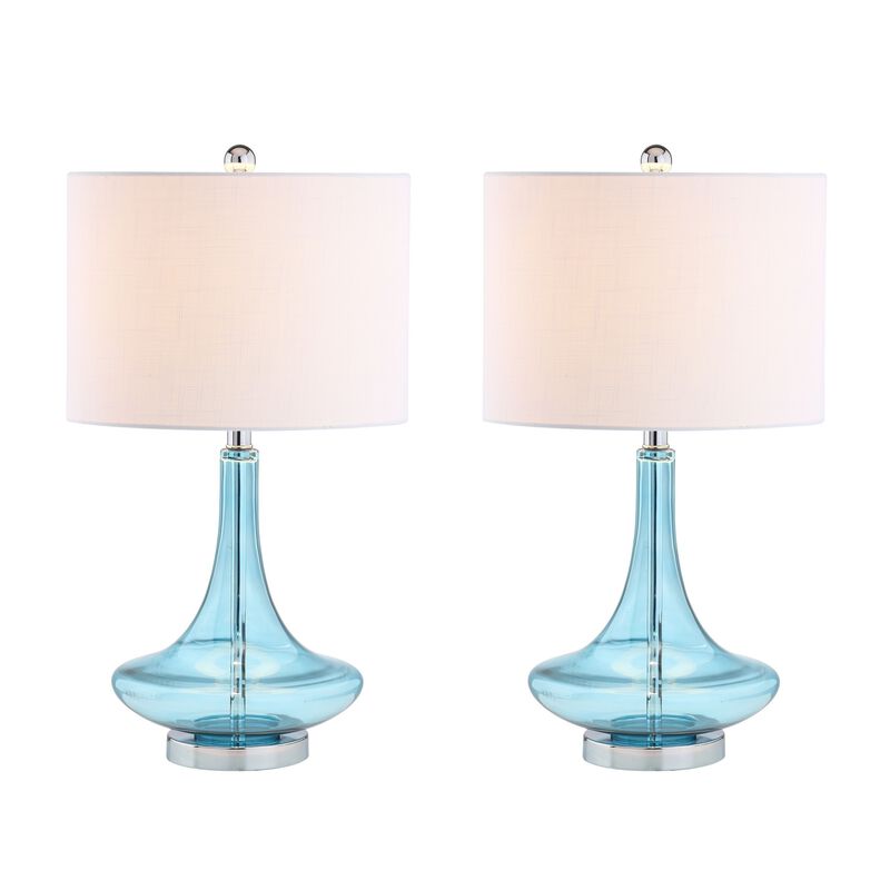 Cecile Glass Teardrop LED Table Lamp (Set of 2)