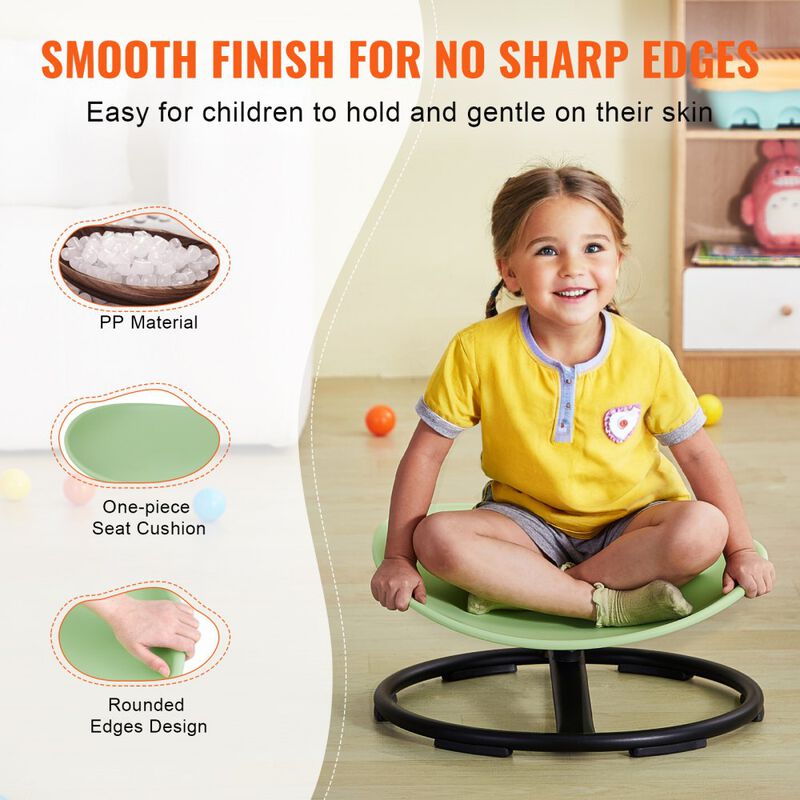 Kids Swivel Chair 220 LBS Capacity Sensory Spinning Seat with Base image number 4