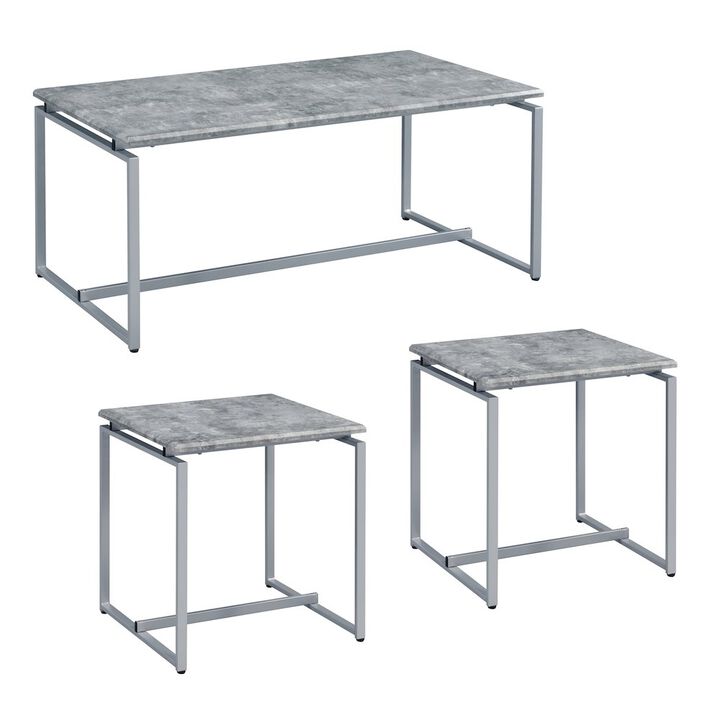 Plethoria Home Occasional Set with Trestle Base