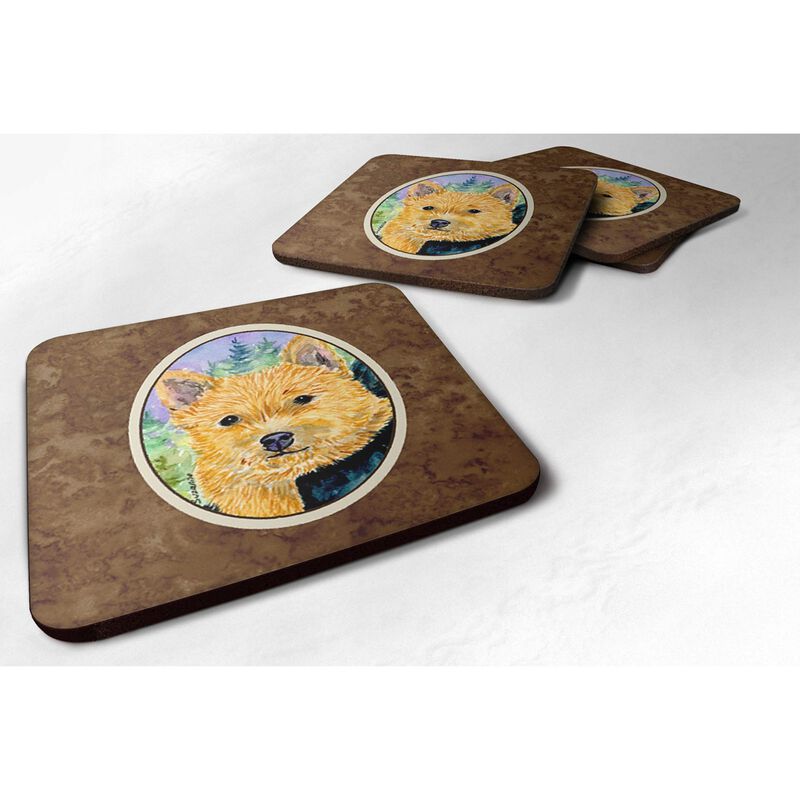 Caroline's Treasures SS8905FC Norwich Terrier Foam Coasters (Set of 4), 3.5 H x 3.5 W, Multicolor