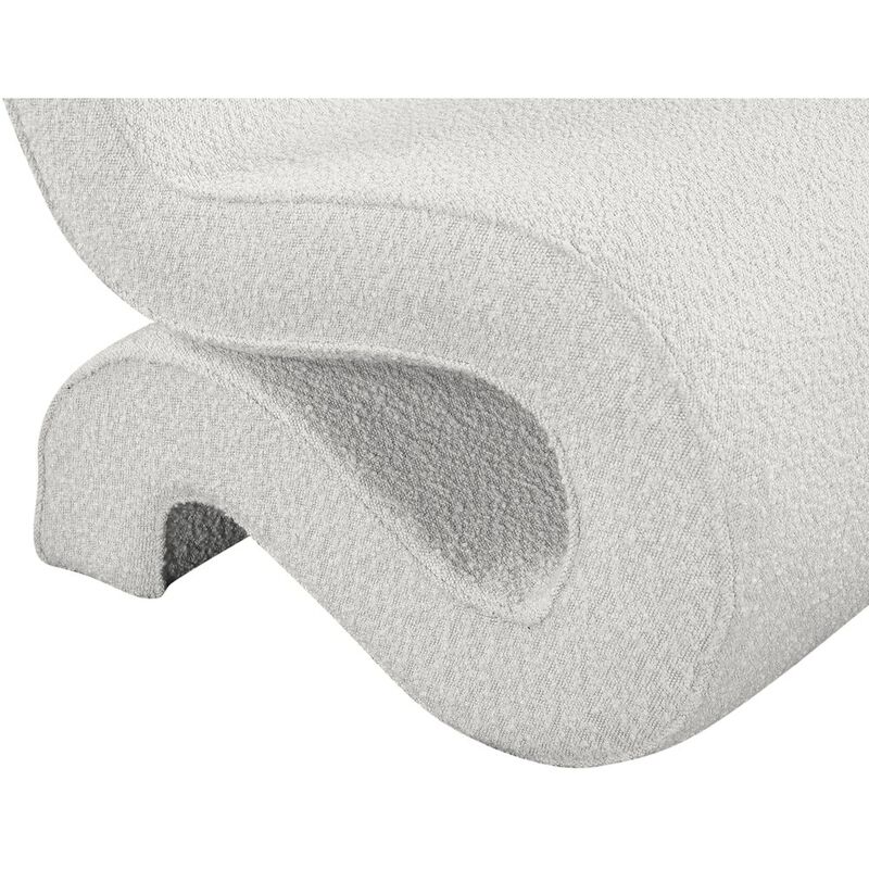 Meridian Furniture Desiree Cream Boucle Fabric Accent Chair