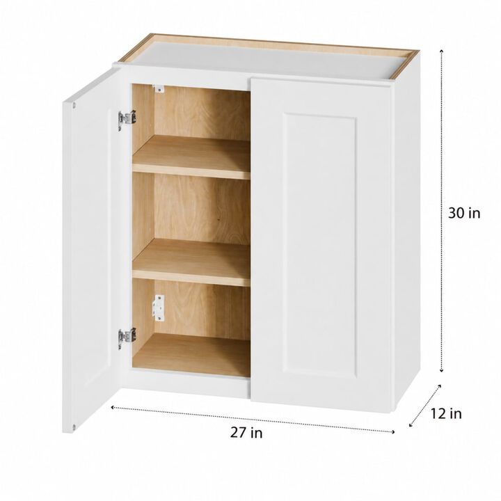 ELEMENT ACE Solid Wood Wall Cabinet, Adjustable Shelves,  Door Storage for Kitchen, Bathroom, Laundry, Garage