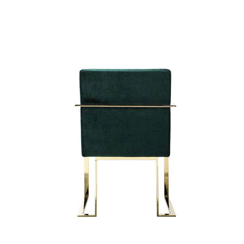 Pangea Home Gold Dexter Armchairs Velvet Green