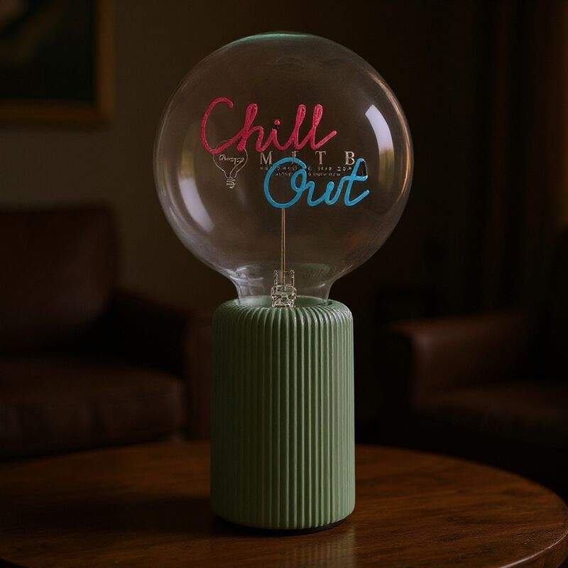 Bulb CHILL OUT Red/ Blue with Base Table Lamp PORTABLE Pop image number 2