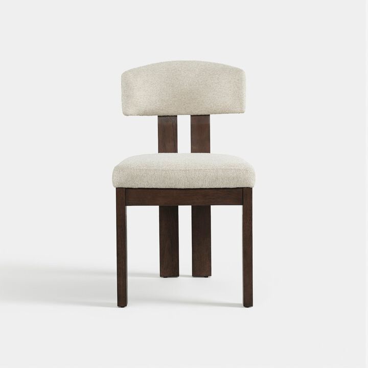 COLAMY HALO Modern Upholstered Wood Dining Chair