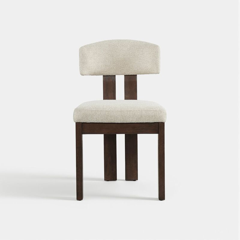 COLAMY HALO Modern Upholstered Wood Dining Chair image number 0