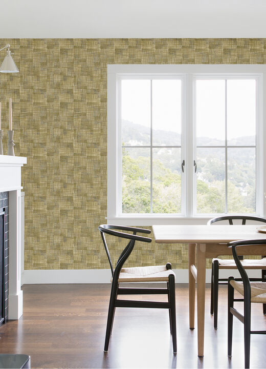 Ting Brown Lattice Wallpaper