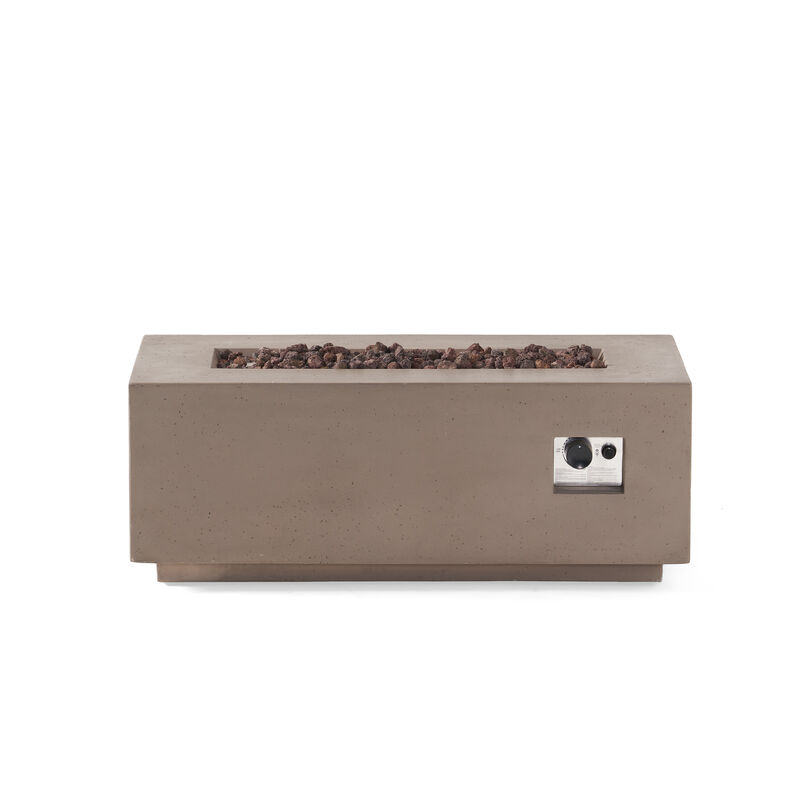 Christopher Knight Home Odelia Outdoor 40,000 BTU Lightweight Concrete Fire Pit Table image number 7
