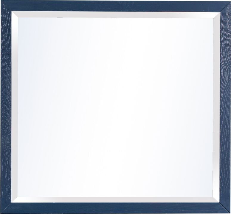 Argento Beveled Glass Wall or Dresser Mirror in Navy Blue