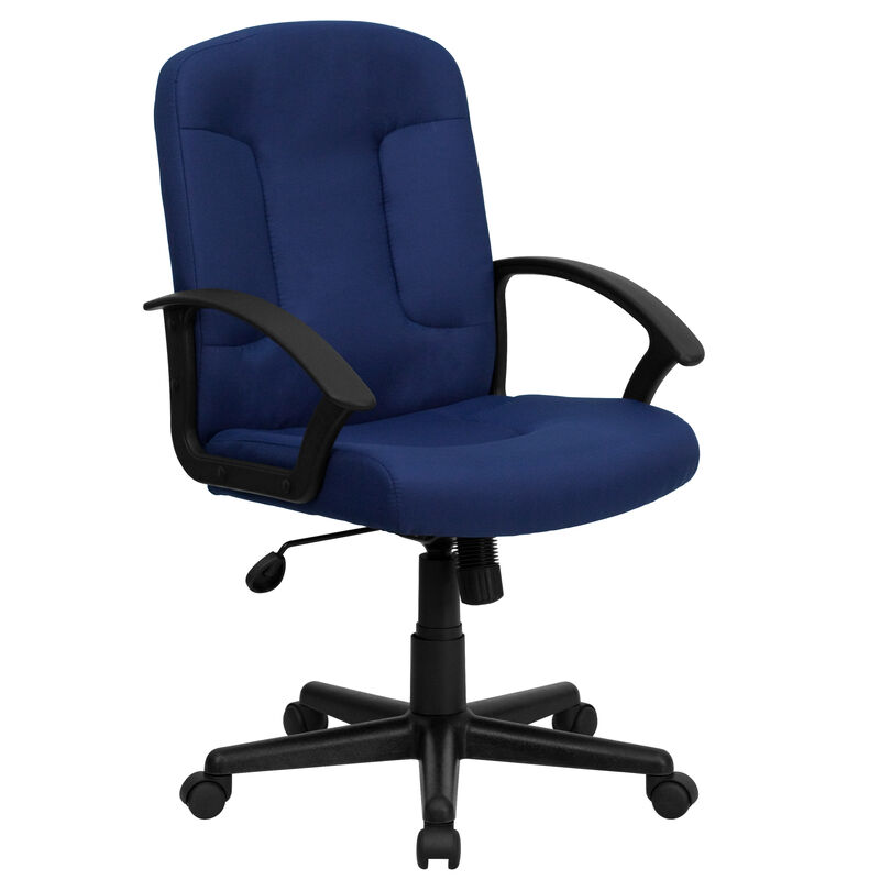 Garver Mid-Back Fabric Executive Swivel Office Chair with Nylon Arms image number 0