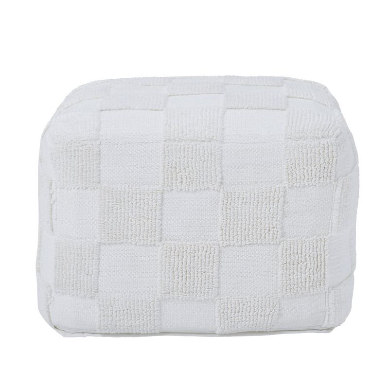 Renwil Payne Pouf In White Color