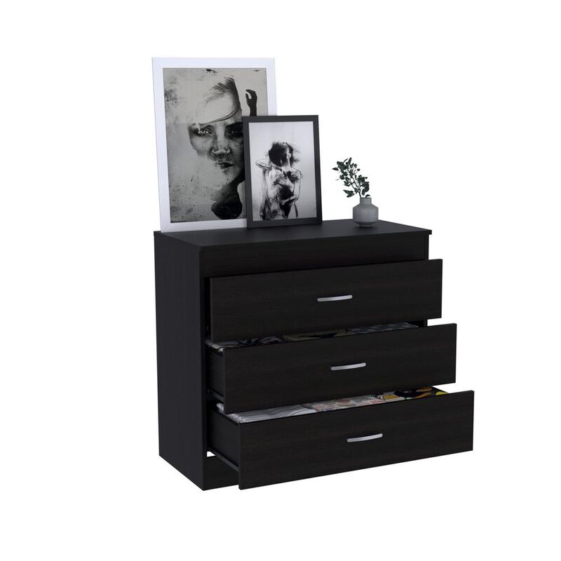 Zurich Three-Drawers Dresser-Black