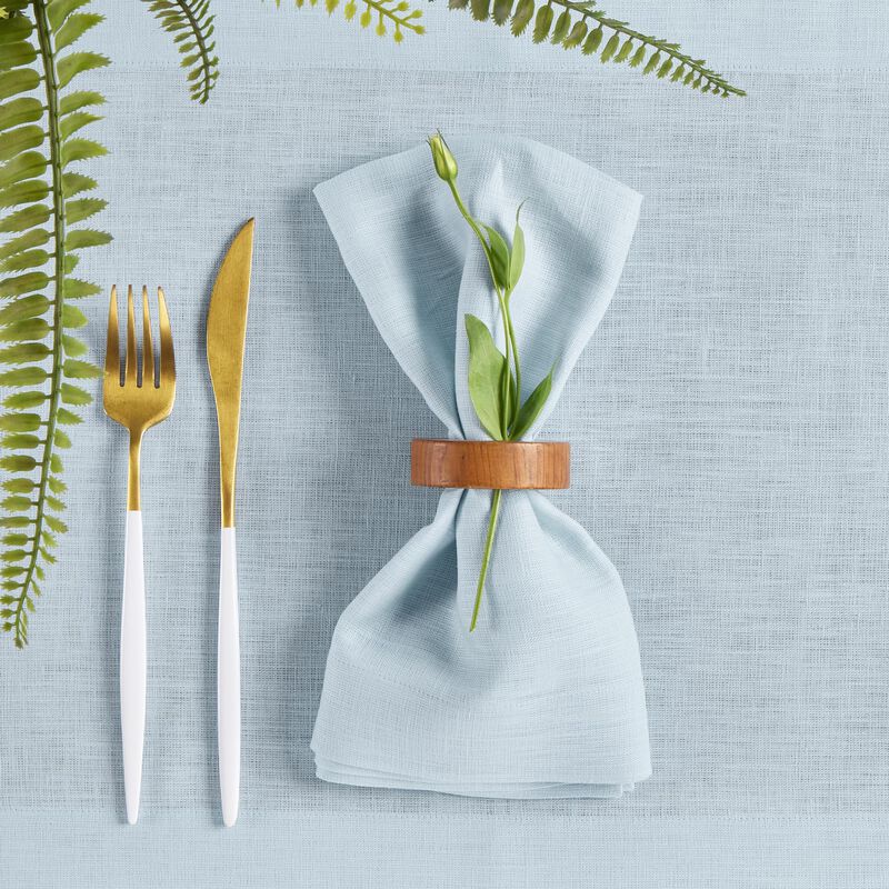 Solino Home 100% Pure Linen Dinner Napkins 20 x 20 Inch Set of 4 - Fete