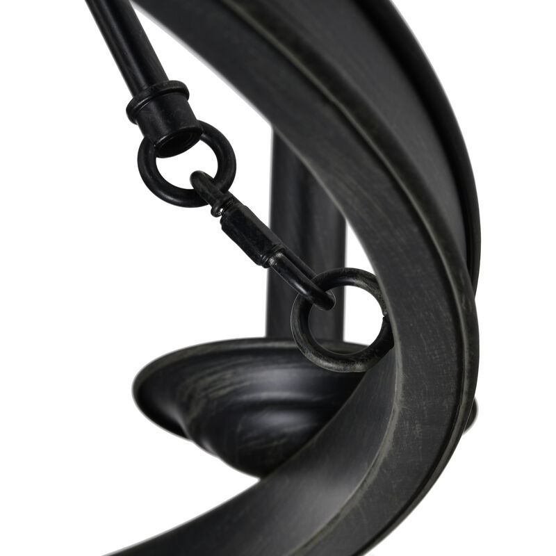 Ester Antique Black 8-Light Metal Round Chandelier image number 6