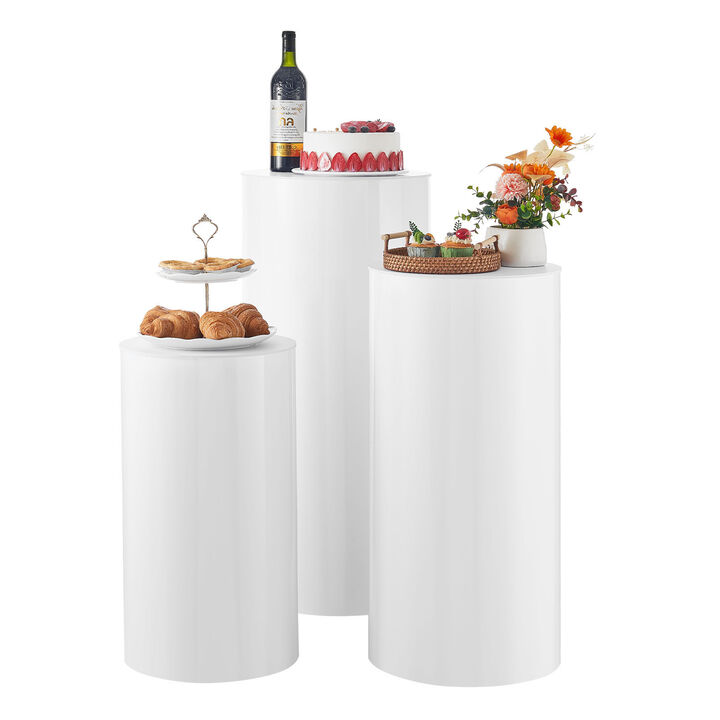 VEVOR Wedding Flower Stand 3PCS Round Cylinder Plinth