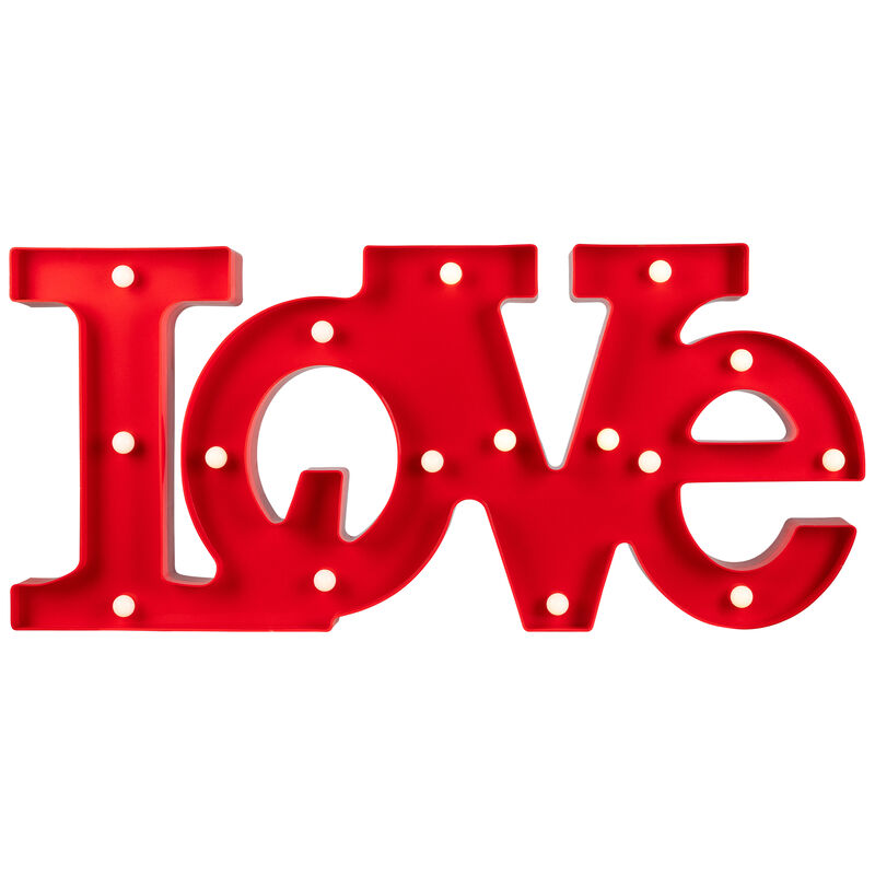 20" Red 'LOVE' LED Valentine's Day Marquee Wall Sign