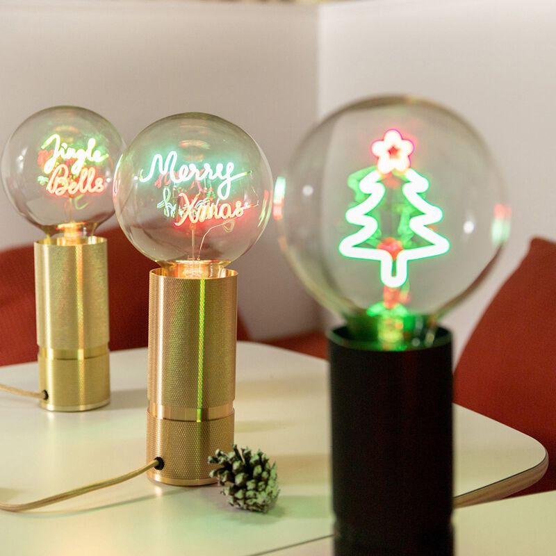 Bulb JINGLE BELLS Green/ Red with Base Table Lamp PORTABLE Pop image number 1