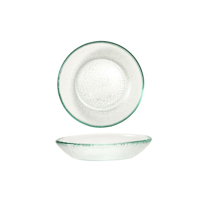 Turgla Fusion Glass dia.5.5" h:1.25" 8 oz. Round Clear Glass Bowl (Set of 4)
