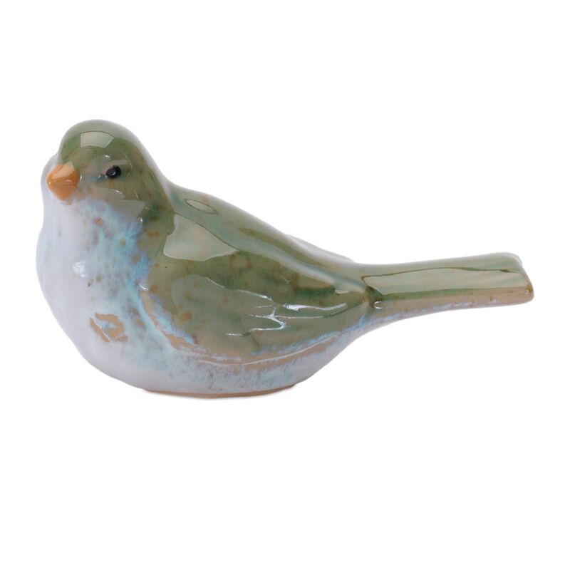 Decorative Stoneware Bird Figurines, Set of 6 for Rustic or Modern Decor