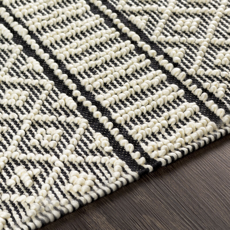 Farmhouse Tassels FTS-2300 2'6' x 8' Black Rug image number 5