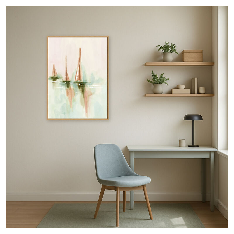 Sail into the Mist I by Melissa Wang Framed Canvas Wall Art image number 4