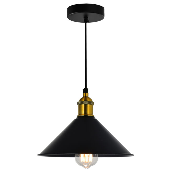 Brave 1 Light Down Mini Pendant With Black Finish