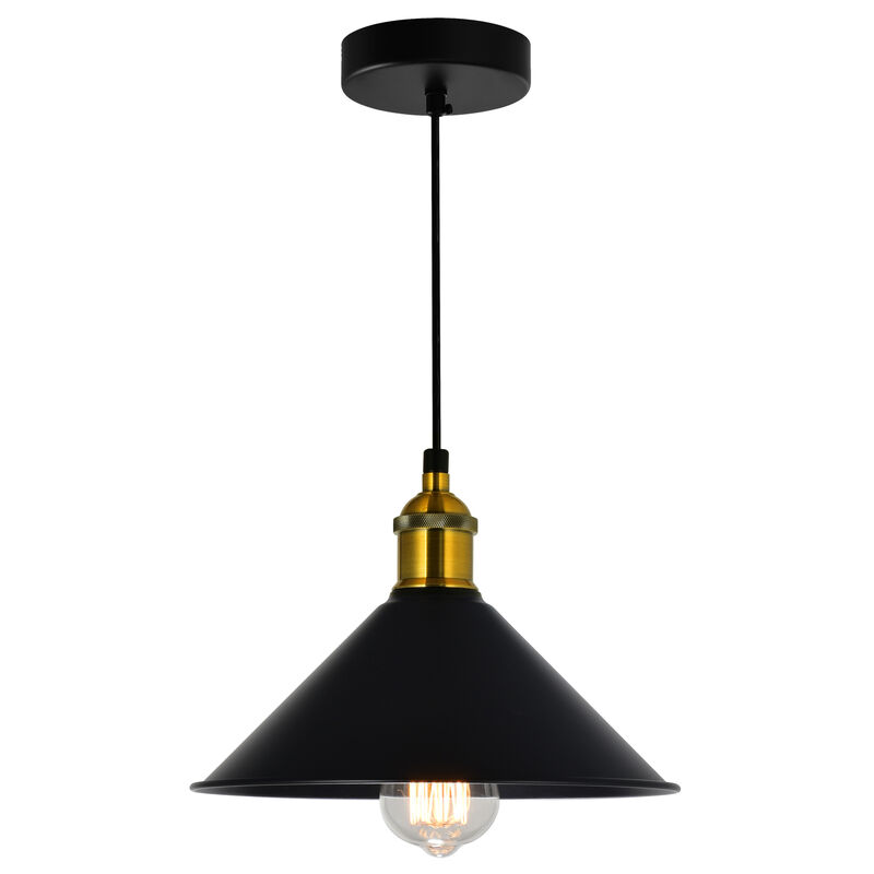 Brave 1 Light Down Mini Pendant With Black Finish
