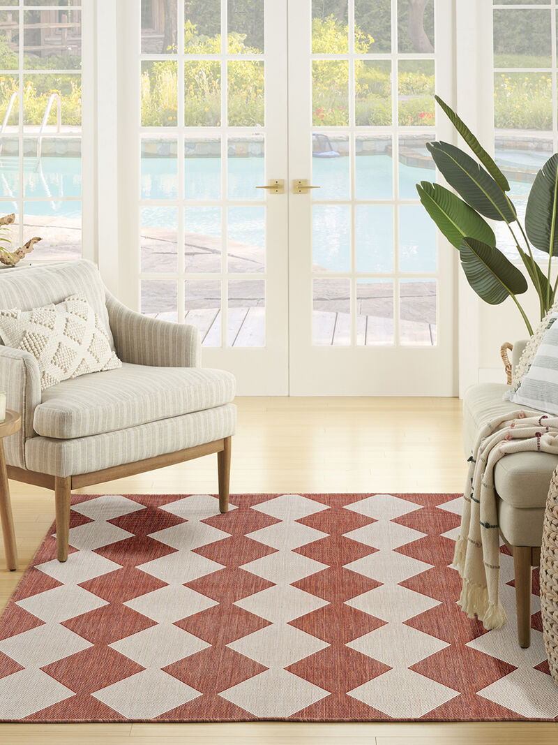 Positano POS04 Terracotta 4' x 6' Rug