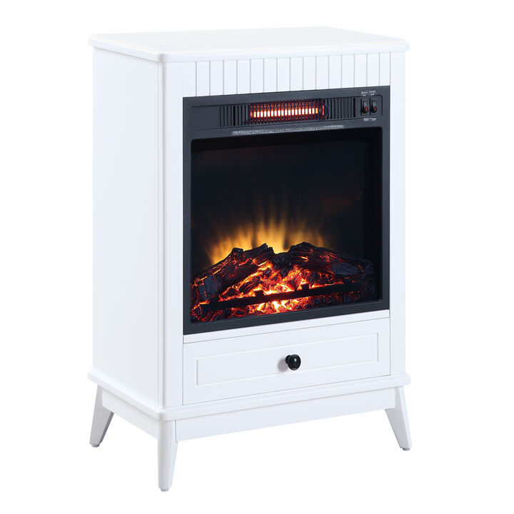 Hamish Fireplace in White Finish AC00850