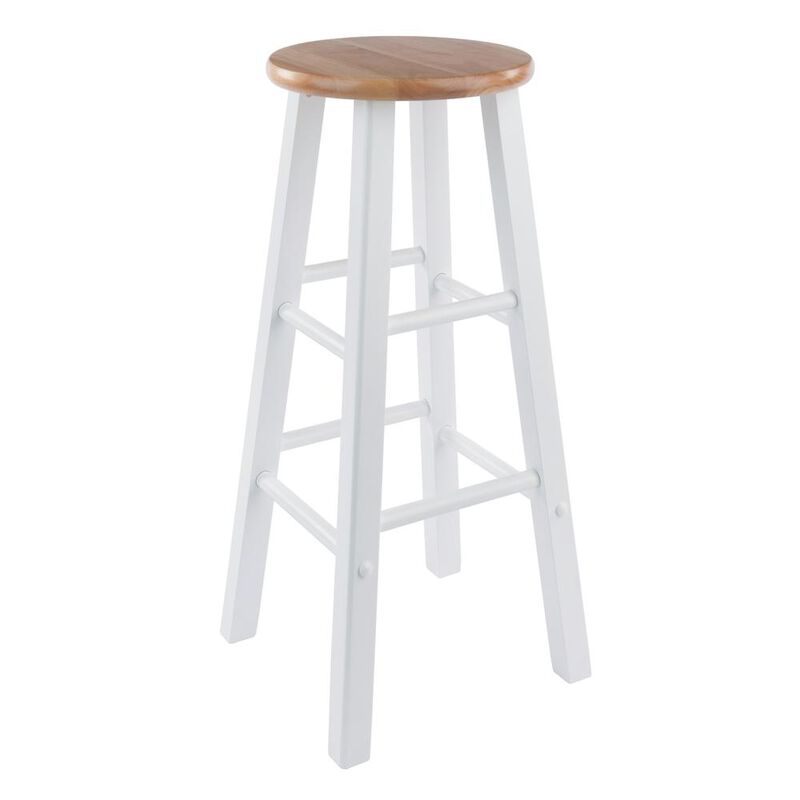 Element Bar Stools, 2-Pc Set, Natural & White