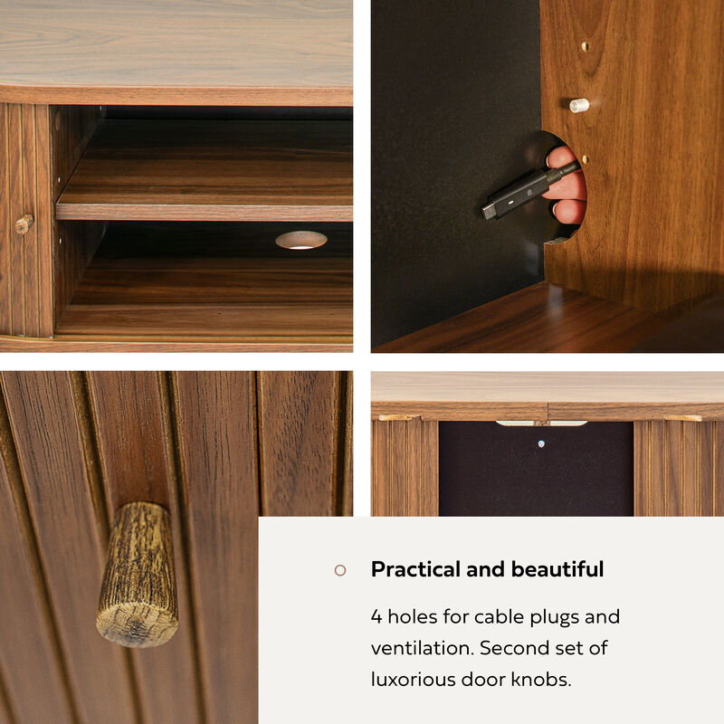 SLIDDO 55 TV Stand with storage.