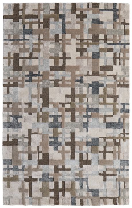 Maridian 8A73F Blue/Beige 5' x 8' Rug