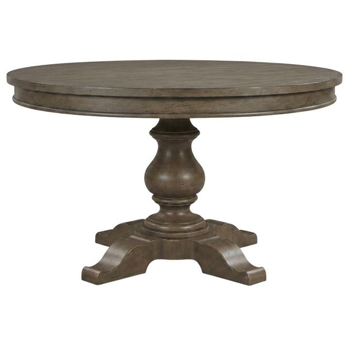 Liberty Furniture Pedestal Table Set in Poplar & Rubberwood Solids w/ White Oak Veneers