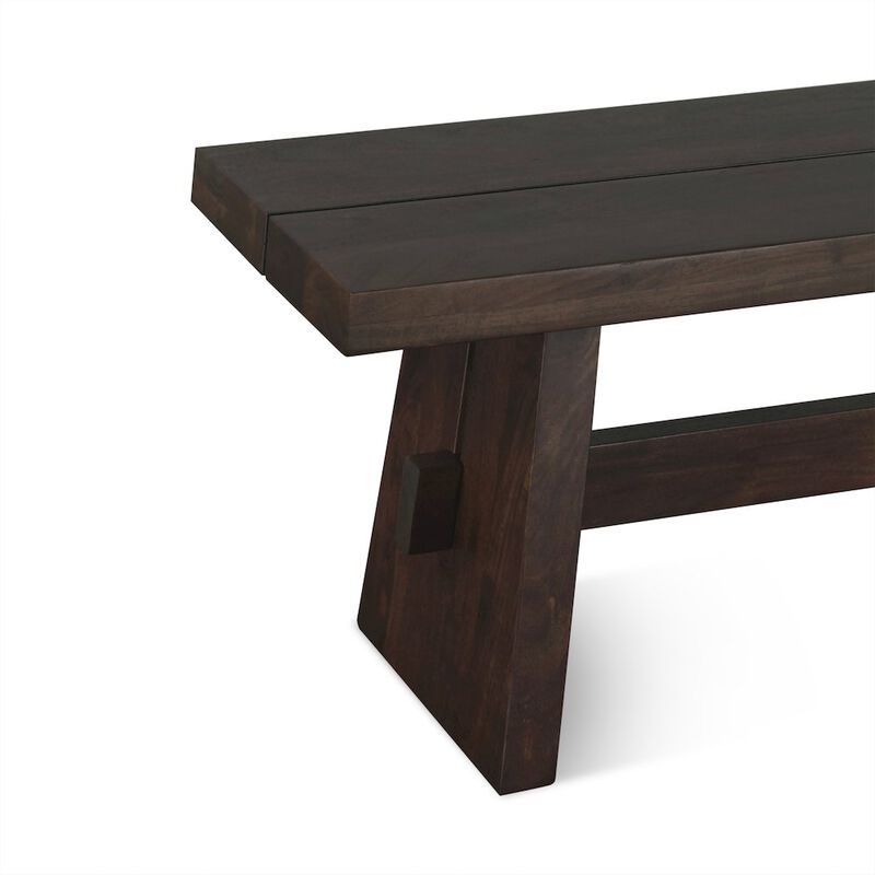 World Interiors Acadia 79" Bench in Coffee Bean image number 2