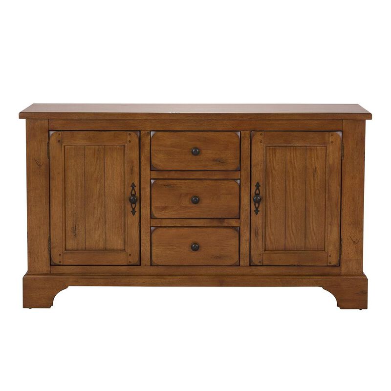 Liberty Furniture Treasures Buffet - Oak in Rustic Oak image number 7