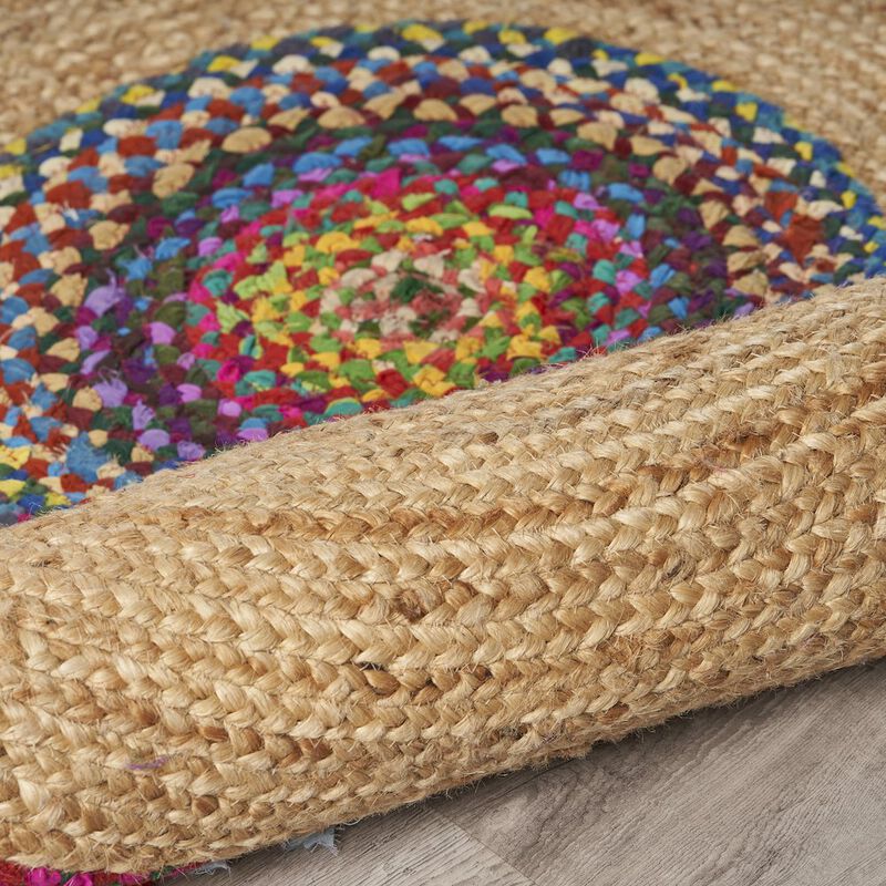 LR Home Boutique Jute Cotton Blend Area Rug Indoor image number 3