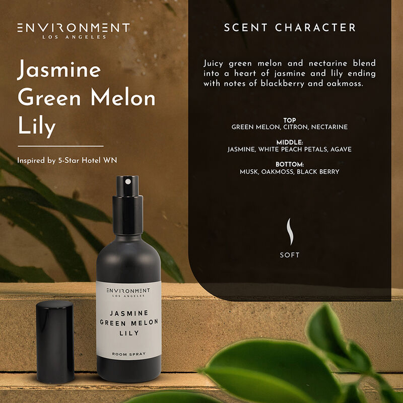 ENVIRONMENT 100mL Room Spray Inspired by The Wynn Hotel® - Jasmine | Green Melon | Lily
