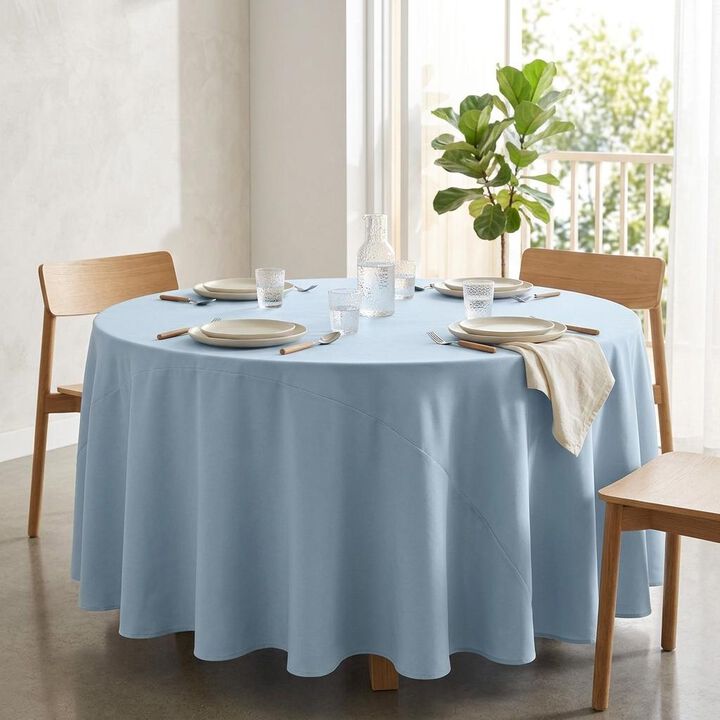 Polyester Poplin Round Tablecloth 132 Inch for Banquet and Dining Tables