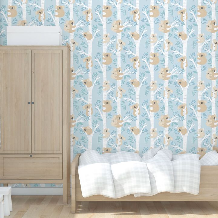 Tiny Tots 2 Koalas Blue Wallpaper G78386