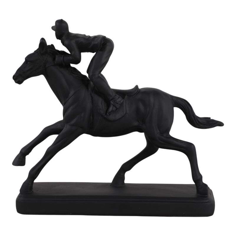 9x8" Horse & Jockey Figure image number 3