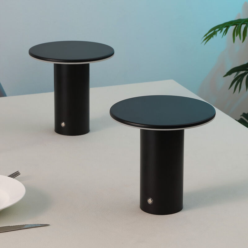 Gio 7.5" Modern Minimalist Column Rechargeable/Cordless Dimmable Integrated LED Table Lamp with Touch Sensor