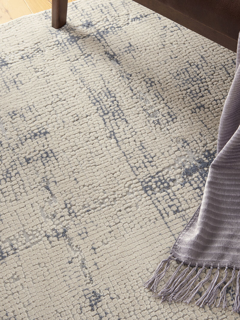 Rustic Textures RUS06 Ivory/Blue 6' x 9' Rug