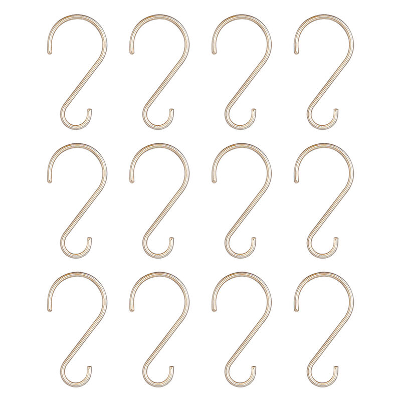 Zinc Shower Curtain Hooks, Set of 12 image number 4