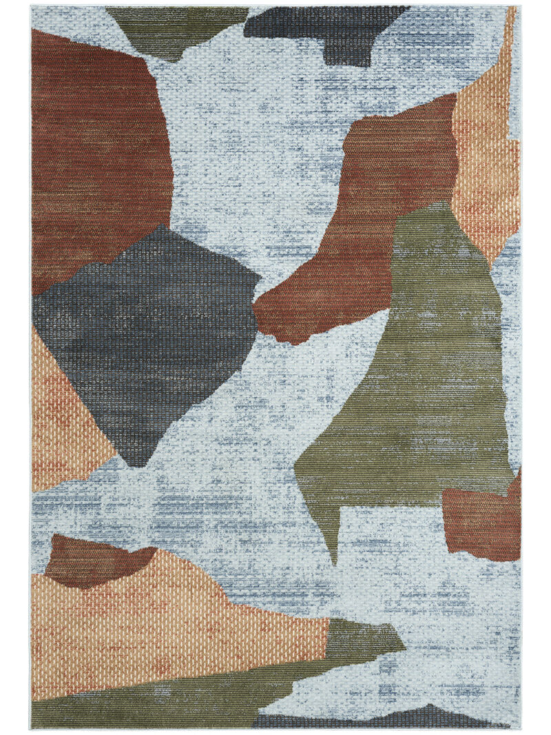 Nordic NRC18 Turquoise/Multicolor 5' x 7' Rug