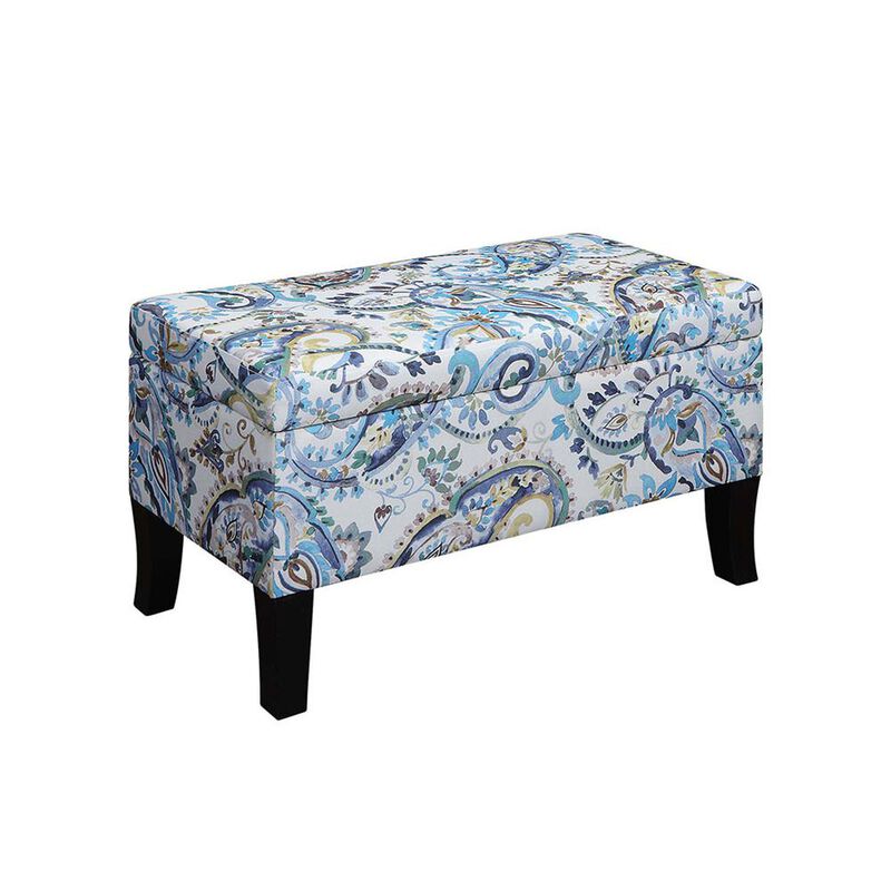 Convience Concept, Inc. Designs4Comfort Winslow Storage Ottoman, Paisley Fabric