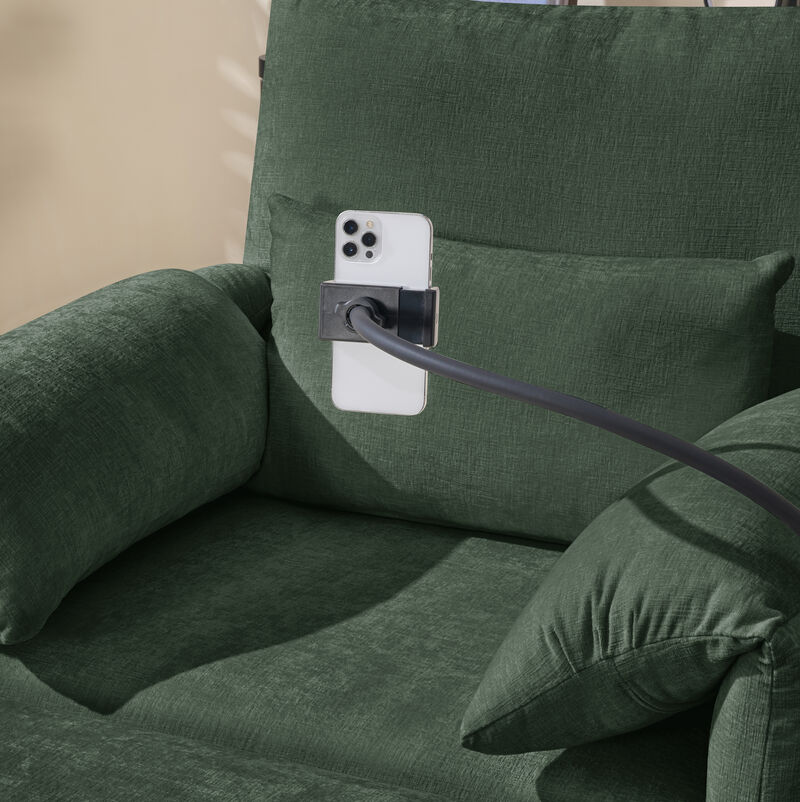 Boxdit Single Sleeper Sofa Chair With Storage Ottoman image number 3