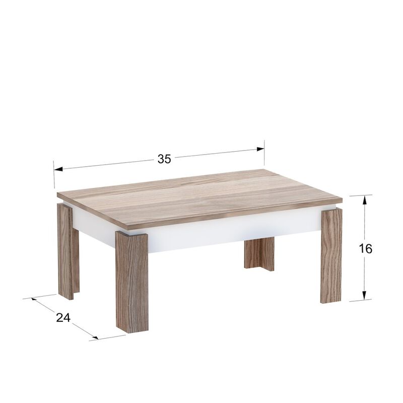 Decorotika Manhattan Coffee Table White Coffee