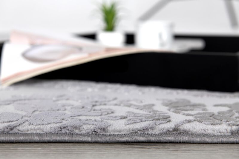 Rug Branch Ravenna Transitional Distressed Damask Grey Beige Indoor Area Rug