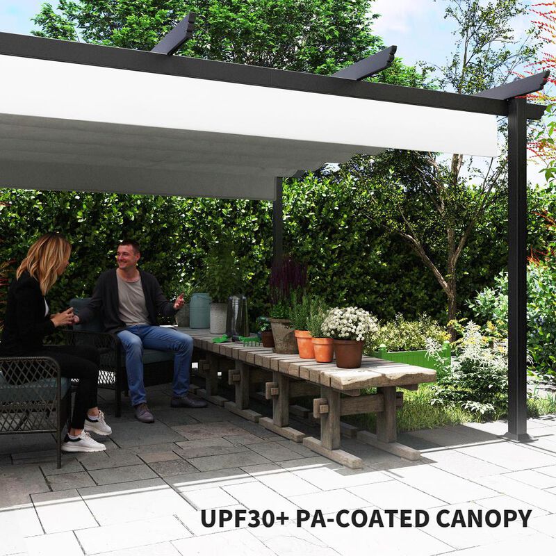 Hivvago 13x13 Patio Pergola with Retractable Roof image number 5