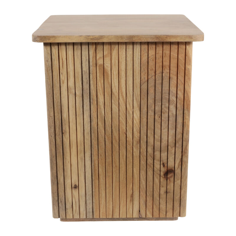 20" Square Ribbed Accent Table image number 0